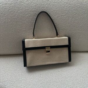 The Frankie Shop Black and Cream Handbag